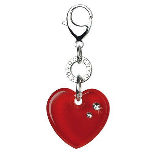 Prívesok na kľúče s krištáľmi Swarovski Cayoo Simply 2 Heart Cherry