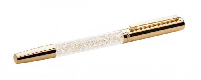 Swarovski pero CRYSTALLINE STARDUST PEN - guľôčkové pero, pozlátené ružovým zlatom 5136548