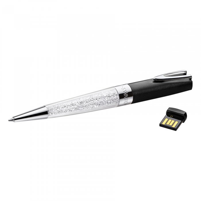 Swarovski pero CRYSTALLINE STARDUST USB Pen, BLACK - guľôčkové pero s USB 16 GB 5136846