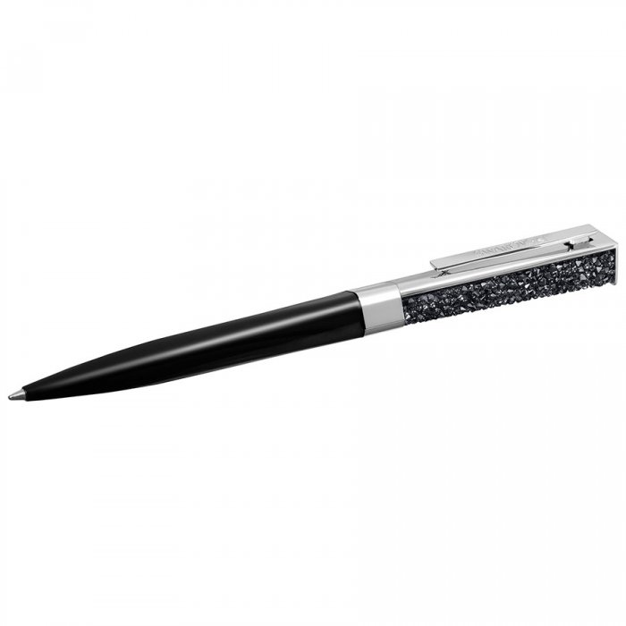 Swarovski pero STELLAR PEN BLACK CHROME - guľôčkové pero čierne, chromované 5135989