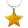 Strieborný náhrdelník s krištáľom Swarovski Star Topás 4964