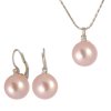 Strieborný set Swarovski Pearls Three