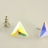 Trojuholníkové náušnice, farba: AB crystal