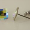 Náušnice v tvare štvorca, farba: AB crystal