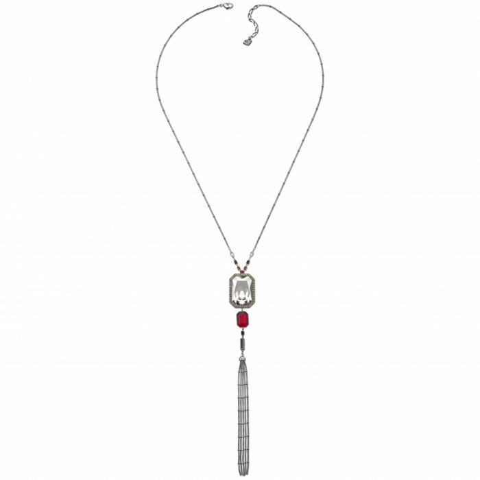 Swarovski náhrdelník SHANGAI - ruténiovaný so strapcami 1160627