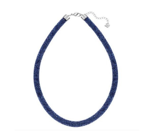 Swarovski náhrdelník STARDUST BLUE - nylon, modré kryštály 5127503