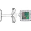 Swarovski manžetové gombíky EFFECT - nehrdzavejúca oceľ, perleť 5182041