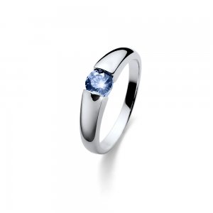 Strieborný prsteň so zirkónmi Swarovski Oliver Weber Tender Blue