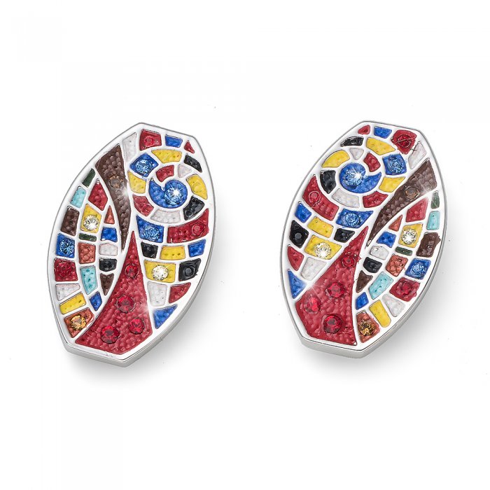 Náušnice s krištáľmi Swarovski Oliver Weber ArtOne multi