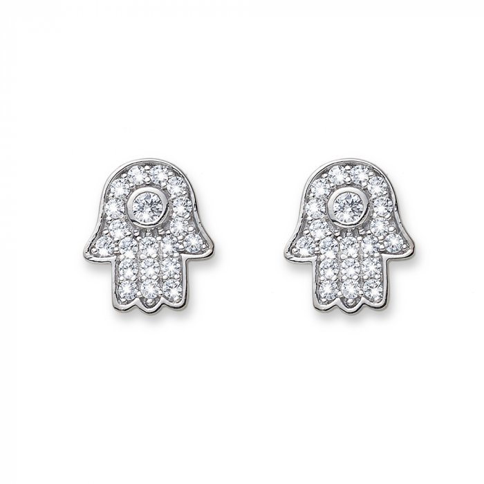 Náušnice s krištáľmi Swarovski Oliver Weber Brace CZ crystal WHI