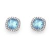 Náušnice s krištáľmi Swarovski Oliver Weber Secret aqua