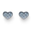 Detské náušnice L.O.L Surprise Dream aguamarine so Swarovski krištáľmi L2001BLU