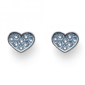 Detské náušnice L.O.L Surprise Dream aguamarine so Swarovski krištáľmi L2001BLU