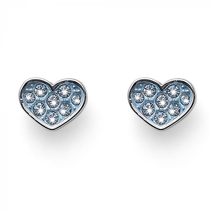 Detské náušnice L.O.L Surprise Dream aguamarine so Swarovski krištáľmi L2001BLU