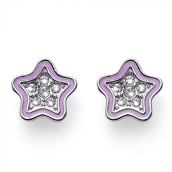 Detské náušnice L.O.L Surprise Star rose so Swarovski krištáľmi L2002PIN