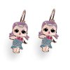 Detské náušnice L.O.L Surprise Merbaby RG so Swarovski krištáľmi L2010MER