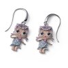 Detské náušnice L.O.L Surprise Merbaby deluxe RH so Swarovski krištáľmi L2013MER