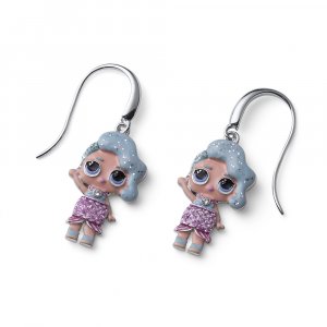 Detské náušnice L.O.L Surprise Splash Queen deluxe RH so Swarovski krištáľmi L2013SPL