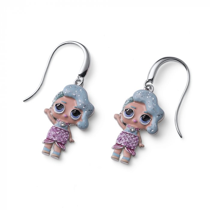 Detské náušnice L.O.L Surprise Splash Queen deluxe RH so Swarovski krištáľmi L2013SPL