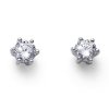 Strieborné náušnice s krištáľmi Swarovski Oliver Weber Brilliance M CZ WHI