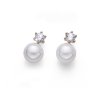 Náušnice s krištáľmi Swarovski Oliver Weber Focus GP CZ white pearl