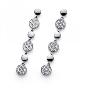 Náušnice so Swarovski krištáľmi Oliver Weber Shore RH CRY