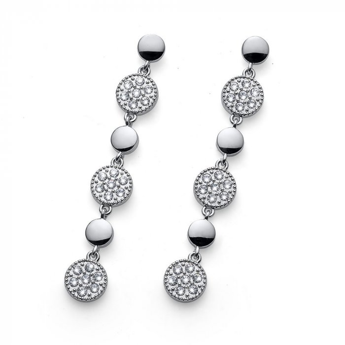 Náušnice so Swarovski krištáľmi Oliver Weber Shore RH CRY